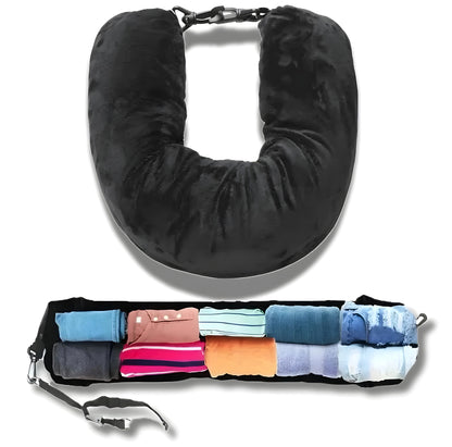 Almohada Viajera para ropa|| lleva mas ropa sin pagar|| Evita tensiones en el cuello durante el viaje 🤩