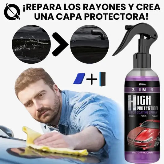 Aerosol 3 en 1 de 100 ml + Kit Limpieza|| ¡Devuelve el Brillo, Elimina los Rayones y Protege!