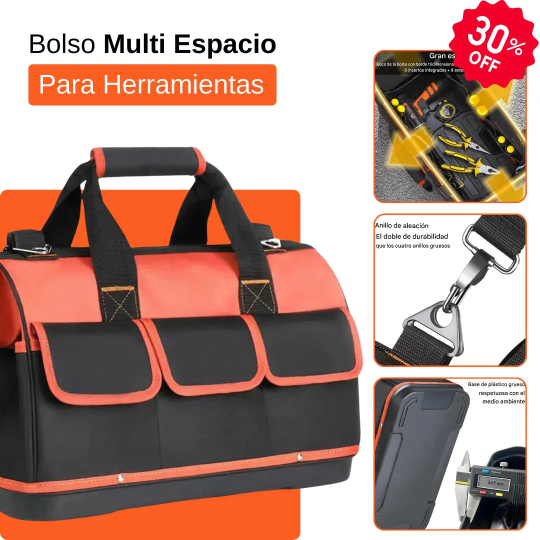 Bolso De Herramientas resistente Multibolsillos - Orden y seguridad