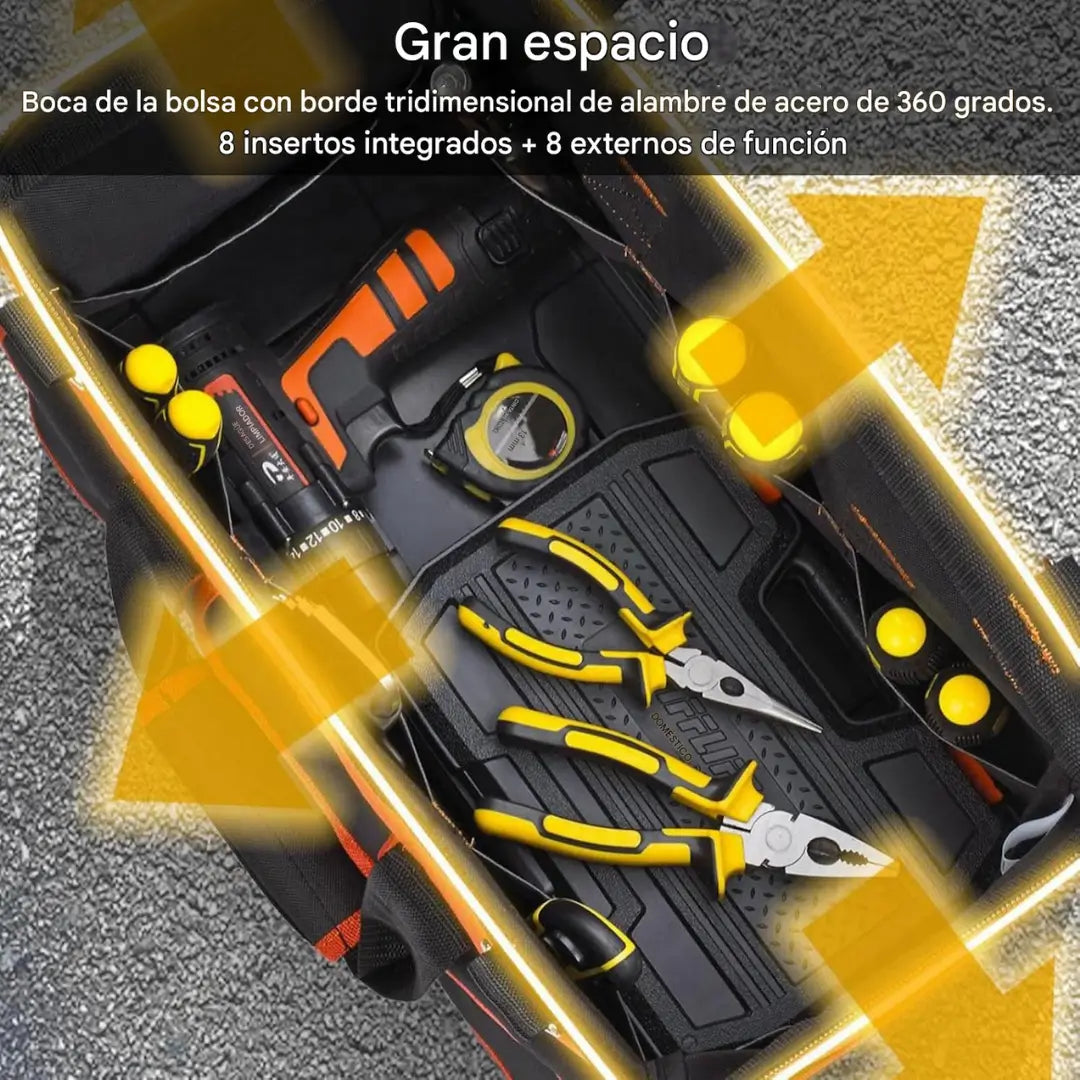 Bolso De Herramientas resistente Multibolsillos - Orden y seguridad