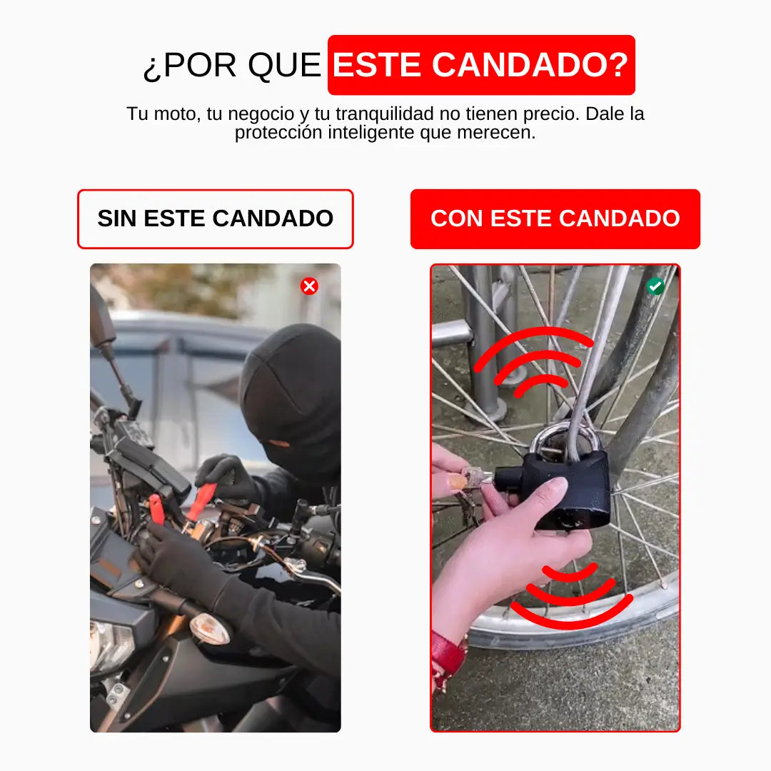 Candado con Alarma Premium