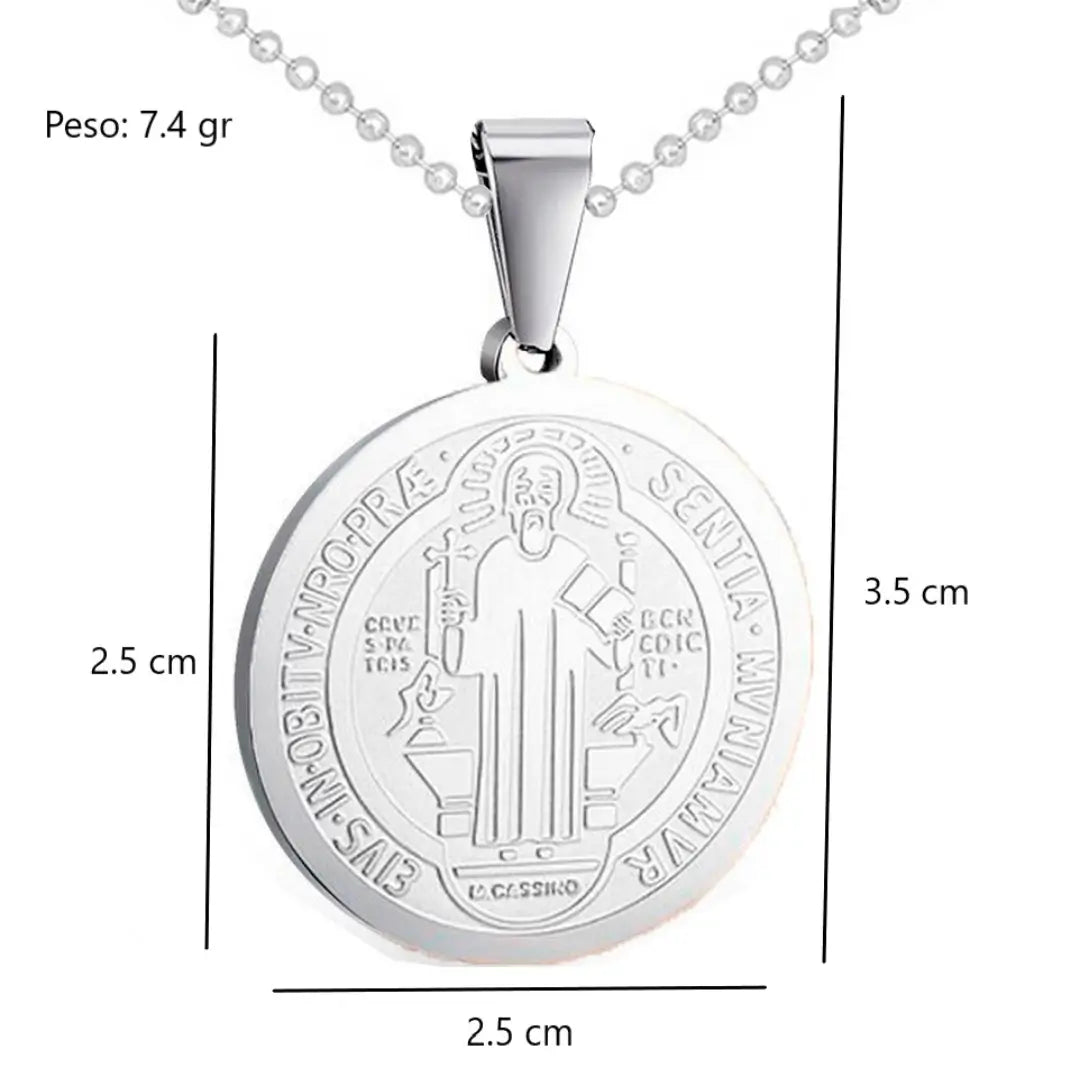 Collar San Benito de protección Divina
