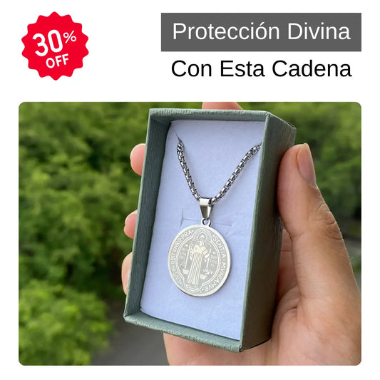 Collar San Benito de protección Divina
