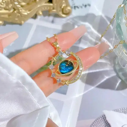 COLLAR SATURNO EN ACERO INOXIDABLE - Ideal Para Tu Amor Leal e Inquebrantable || BOLSA DE REGALO GRATIS 🎁