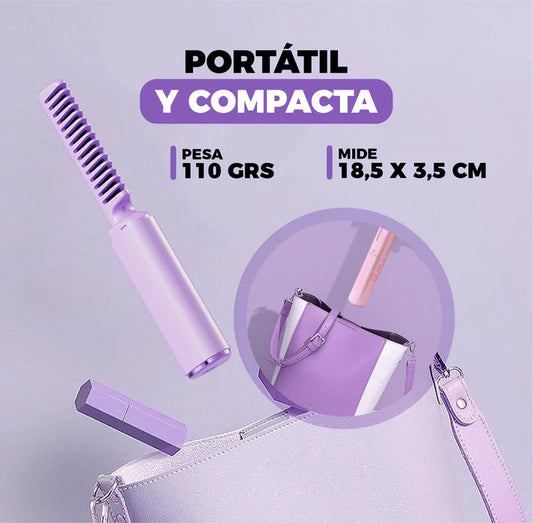 CEPILLO ALISADOR PORTATIL USB|| CON IONES NEGATIVOS !ADIOS FRIZZ! ||ENVIO GRATIS HOY 🎁