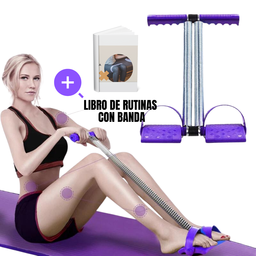 BANDA ELÁSTICA RESORTE EN ACERO| MULTIFUNCIONAL 3 EN 1 || TRABAJA LA RESISTENCIA Y LA FUERZA 🔥| GRATIS HOY GUIA DE EJERCICIOS Y ALIMENTACIÓN 🎁