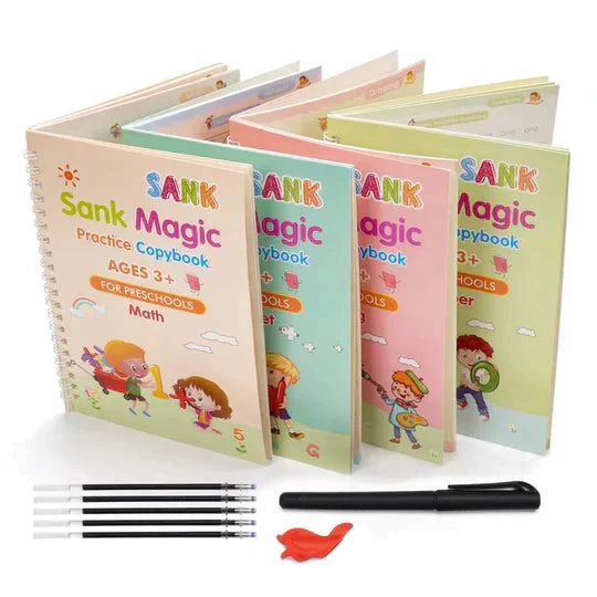 KIT DE ESCRITURA REUTILIZABLE MONTESSORI™ X 4|| 10 MINAS DE REPUESTO| CORRECTOR DEAGARRE🎁🎄