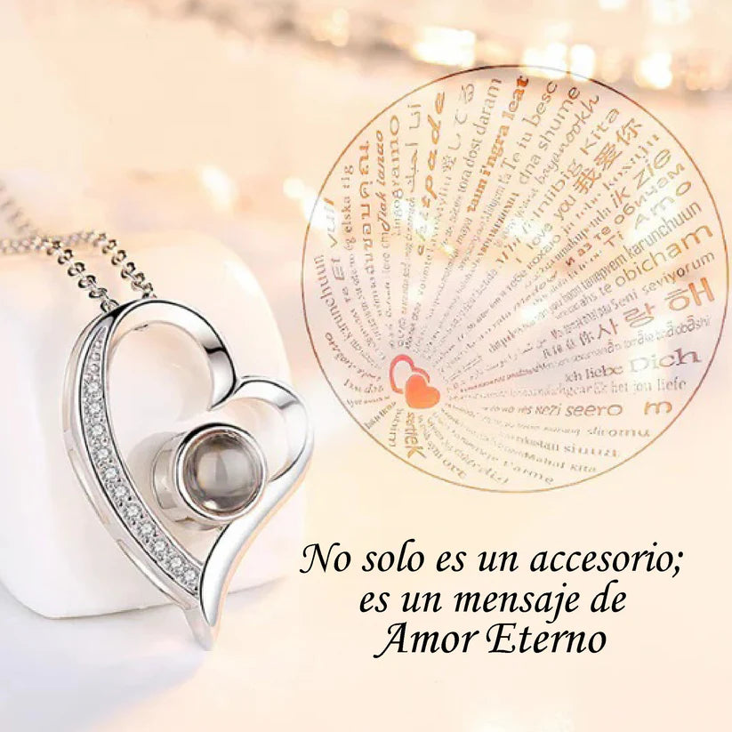 COLLAR TE AMO 100 IDIOMAS + EMPAQUE DE LUJO GRATIS HOY 🎁