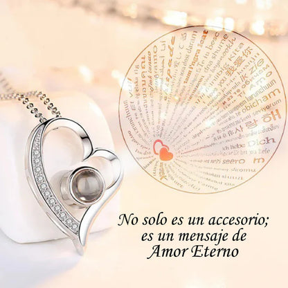 COLLAR TE AMO 100 IDIOMAS + EMPAQUE DE LUJO GRATIS HOY 🎁