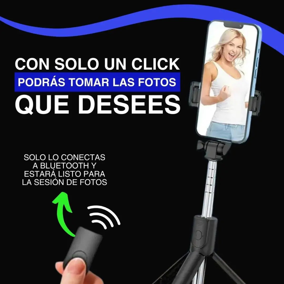 SelfiePro 4X pro | 4 en 1 | Viene con la luz led y control remoto| LLEVA HOY EBOOK "VIVIR DE LAS REDES"GRATIS🎁