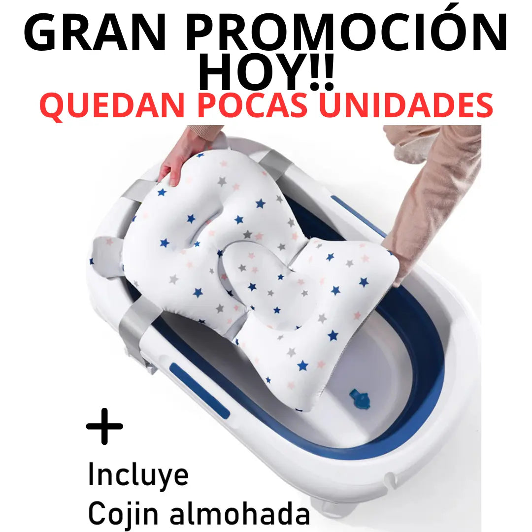 BAÑERA PLEGABLE PARA BEBES Y NIÑOS CON TERMOMETRO|| ⚡COJIN GRATIS SOLO HOY ⚡