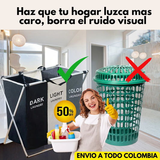 CESTO TRIPLE PLEGABLE 🔥⏰| Organizacion y Glamour en tu hogar || ENVIO GRATIS 🎁